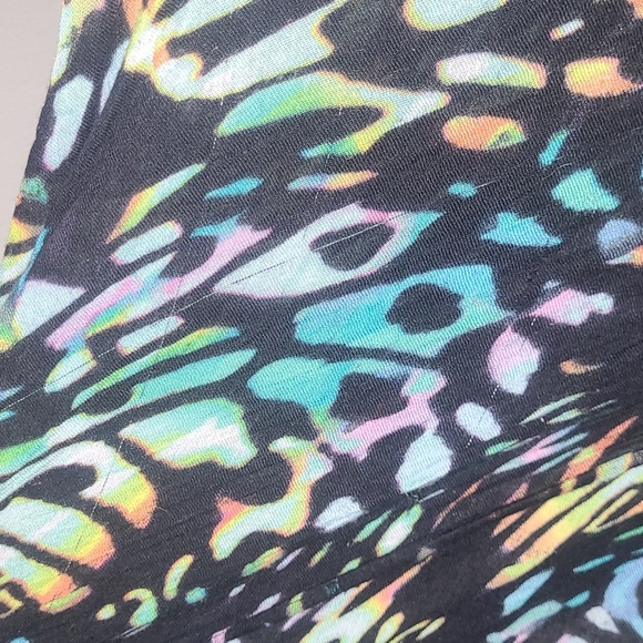 Cruise Kimono Exotic rainbow butterfly Cover Up sheer w Lace Back Fairycore - Picture 6 of 8